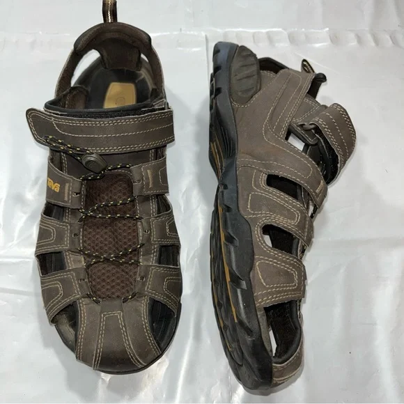 Teva Forebay Dozer BROWN SANDALS trail HIKING All Terrain MEN SIZE 10 Closed Toe - Picture 8 of 16